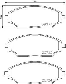 HELLA PAGID 8db355023241 -  Комплект тормозных колодок, дисковый тормоз